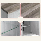 70 inch TV Stand 20 Color RGB Light Entertainment Center