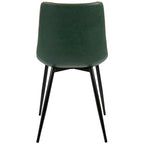Industrial Vintage Faux Leather Dining Chair, Set of 2 | Green / Blue / Grey / Cognac