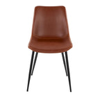 Industrial Vintage Faux Leather Dining Chair, Set of 2 | Green / Blue / Grey / Cognac