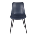 Industrial Vintage Faux Leather Dining Chair, Set of 2 | Green / Blue / Grey / Cognac