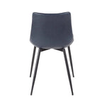 Industrial Vintage Faux Leather Dining Chair, Set of 2 | Green / Blue / Grey / Cognac