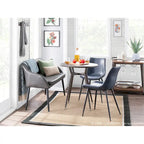 Industrial Vintage Faux Leather Dining Chair, Set of 2 | Green / Blue / Grey / Cognac