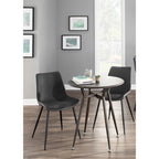 Industrial Vintage Faux Leather Dining Chair, Set of 2 | Green / Blue / Grey / Cognac