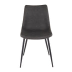 Industrial Vintage Faux Leather Dining Chair, Set of 2 | Green / Blue / Grey / Cognac