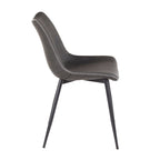Industrial Vintage Faux Leather Dining Chair, Set of 2 | Green / Blue / Grey / Cognac