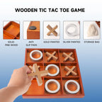 GSE 14 Giant Wooden Tic Tac Toe Game Set for Kids and Adults. Great for Office, Living Guest Room, Coffee Table Dcor Game