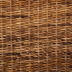 Banana Natural / Black Wicker X-Bench, Single Seat, 22"W x 22"D x 20"H