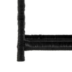 Banana Natural / Black Wicker X-Bench, Single Seat, 22"W x 22"D x 20"H