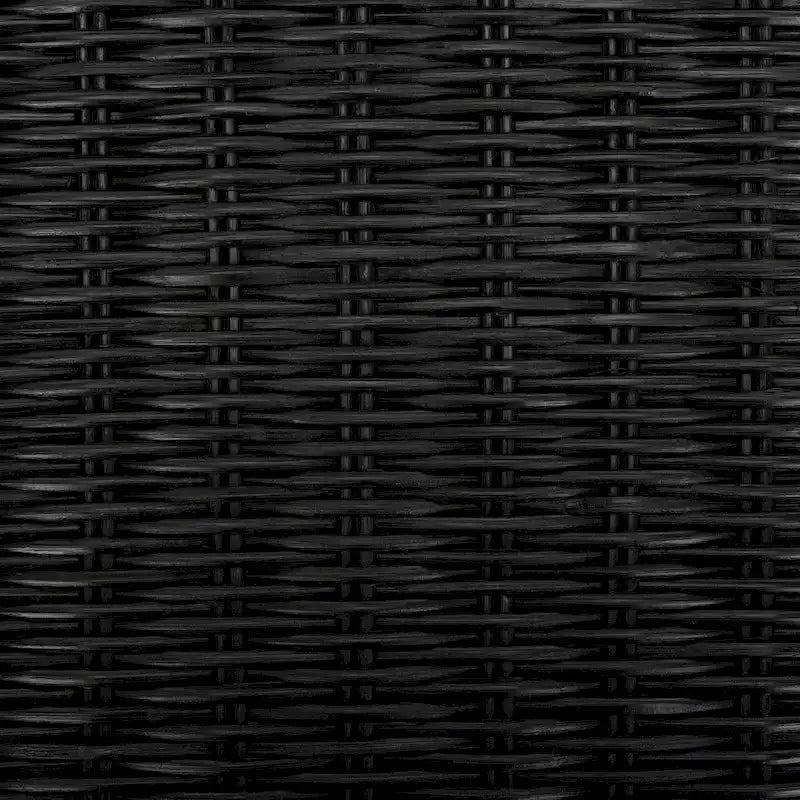 Banana Natural / Black Wicker X-Bench, Single Seat, 22"W x 22"D x 20"H