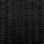 Banana Natural / Black Wicker X-Bench, Single Seat, 22"W x 22"D x 20"H