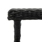 Banana Natural / Black Wicker X-Bench, Single Seat, 22"W x 22"D x 20"H
