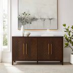 Dark Brown Herringbone 2-Door Sideboard (Fits up to 65" TV)