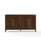 Dark Brown Herringbone 2-Door Sideboard (Fits up to 65" TV)