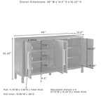 Dark Brown Herringbone 2-Door Sideboard (Fits up to 65" TV)