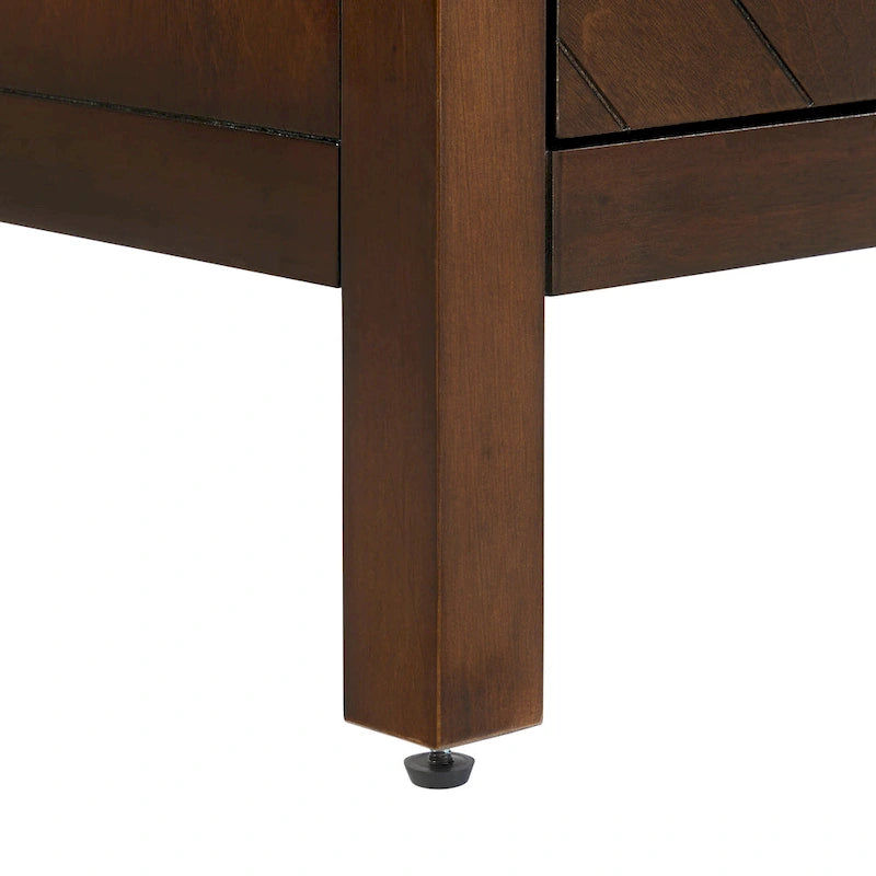 Dark Brown Herringbone 2-Door Sideboard (Fits up to 65" TV)