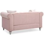 Raisa 60 in. Velvet 2-Seater Sofa With 2-Throw Pillow - 60L x 34W x 30H