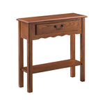 Wave Off White Wood Console Table