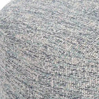 Grey Tweed Round Ottoman – Single Seat / Footrest