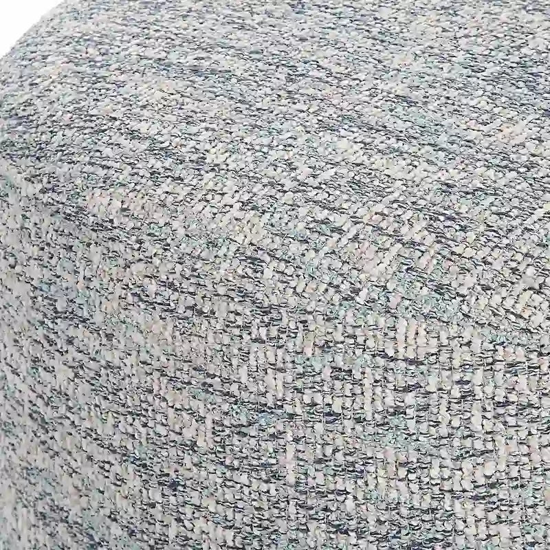 Grey Tweed Round Ottoman – Single Seat / Footrest