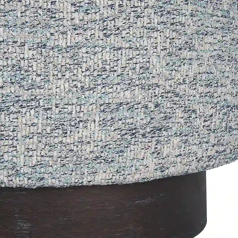 Grey Tweed Round Ottoman – Single Seat / Footrest