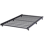 Open Frame Metal Daybed with Trundle, Black, Twin, Sleeps 2