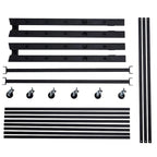 Open Frame Metal Daybed with Trundle, Black, Twin, Sleeps 2