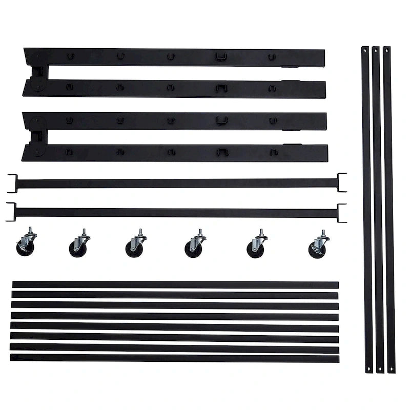 Open Frame Metal Daybed with Trundle, Black, Twin, Sleeps 2