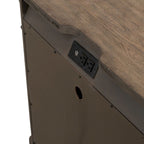 Dusty Taupe 3-Drawer Nightstand with Outlets & USB, Single