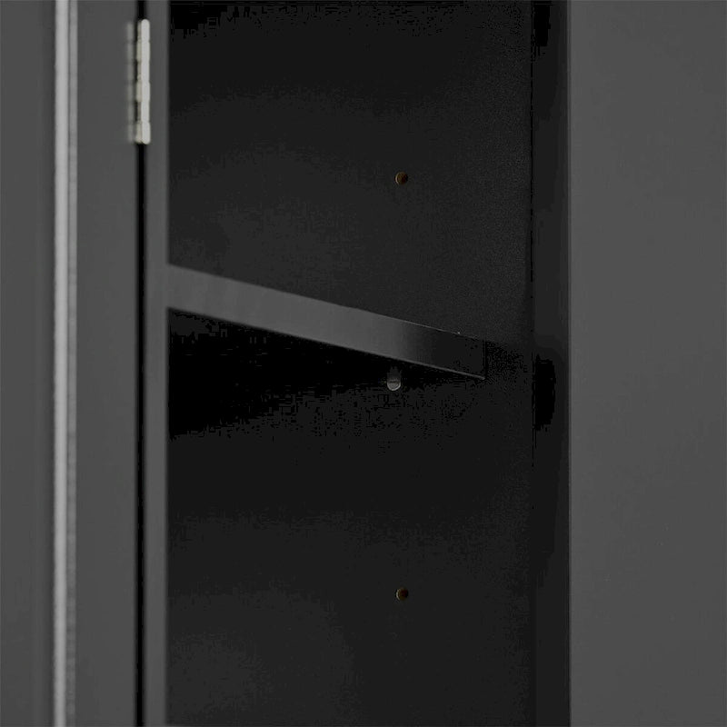 Shoe Cabinet with Adjustable Shelves, Black/White, Holds up to 20 Pairs