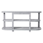 48 Light Gray Wood TV Stand with 18 Black Insert Electric Fireplace
