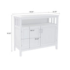 Classic Minimalist Wooden Sideboard with a Cabinet and an Open Storage Compartment
