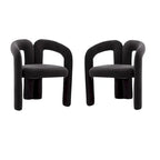 Contemporary Designed Fabric Upholstered Accent/Dining Chair /Barrel Side Chairs Kitchen Armchair for Living Room set of 2