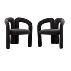 Contemporary Designed Fabric Upholstered Accent/Dining Chair /Barrel Side Chairs Kitchen Armchair for Living Room set of 2