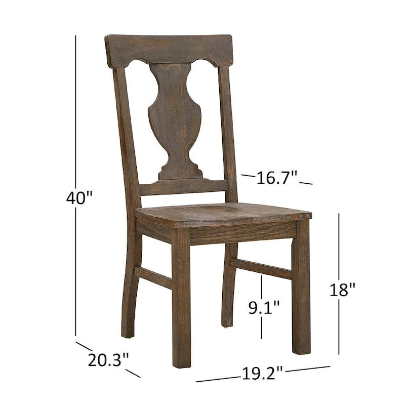 Rowyn Wood Dining Fiddle Back Dining Chairs (Set of 2) by iNSPIRE Q Artisan