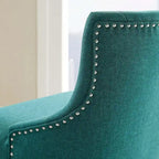 Tufted Swivel Office Chair – Beige / Teal / Azure / Grey | Fabric | Single