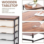 Rolling Storage Cart with 6 Drawers - 12.99D x 16.3W x 34.4H
