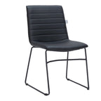 Leather Polyester Office Chair with Stainless Steel Base Zylar Series