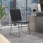 Leather Polyester Office Chair with Stainless Steel Base Zylar Series