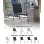Leather Polyester Office Chair with Stainless Steel Base Zylar Series