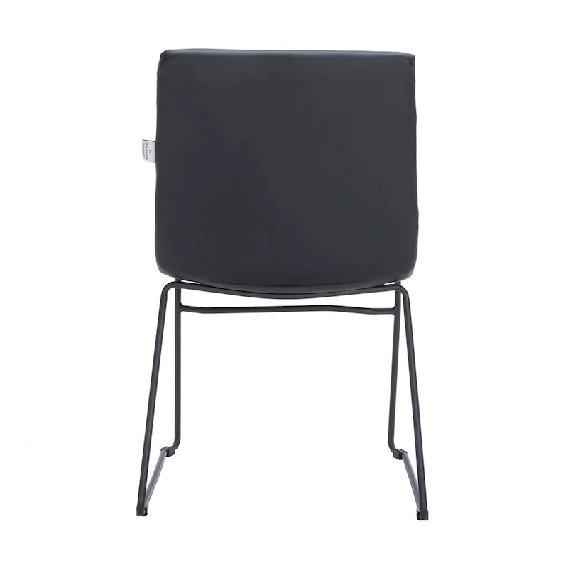 Leather Polyester Office Chair with Stainless Steel Base Zylar Series
