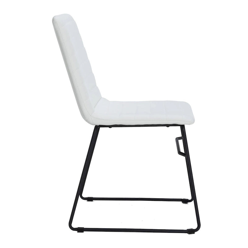 Leather Polyester Office Chair with Stainless Steel Base Zylar Series