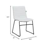 Leather Polyester Office Chair with Stainless Steel Base Zylar Series